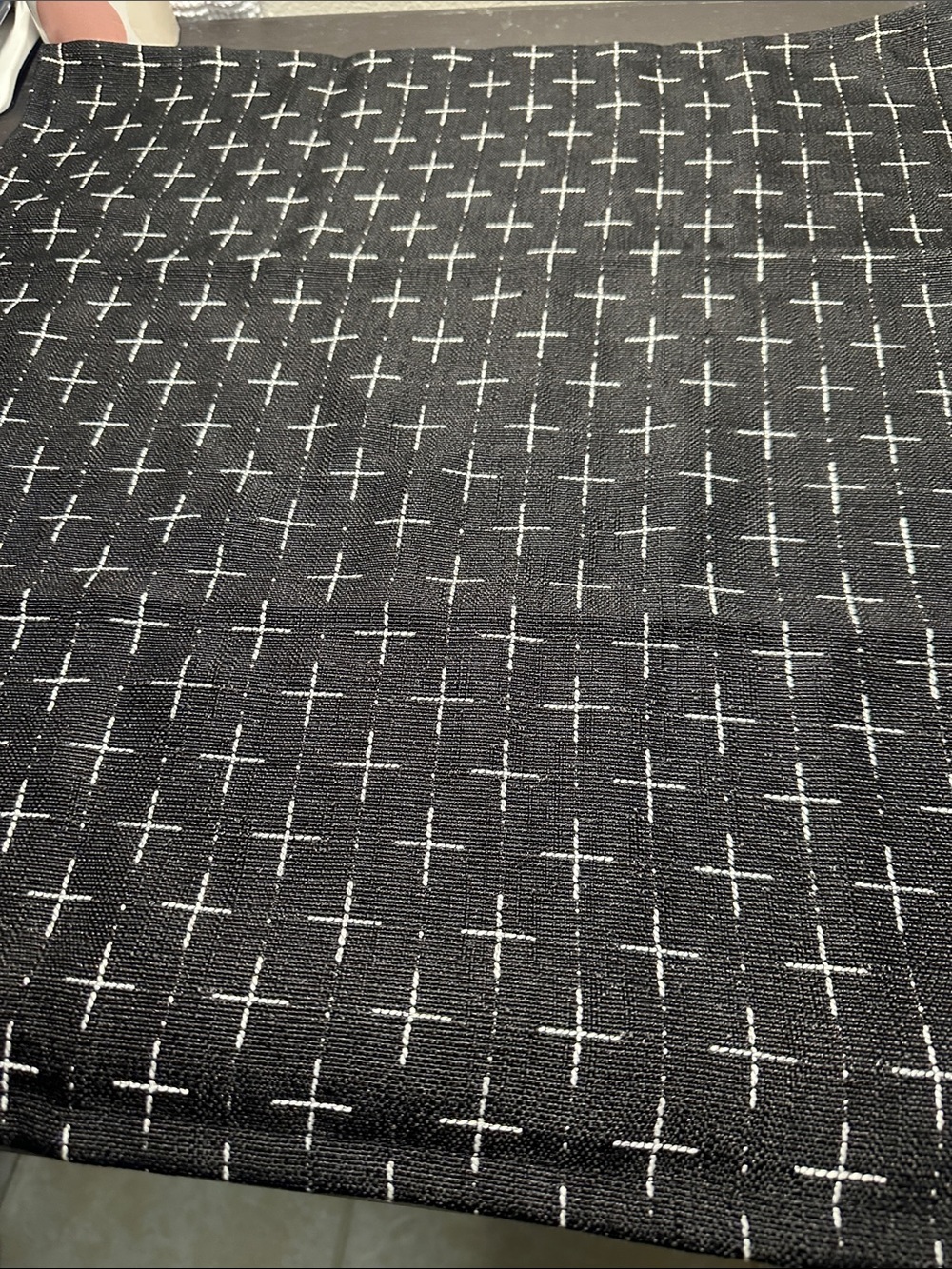 Black and White Cross Pattern Decorative Pillow Coverings set of 2 NWT